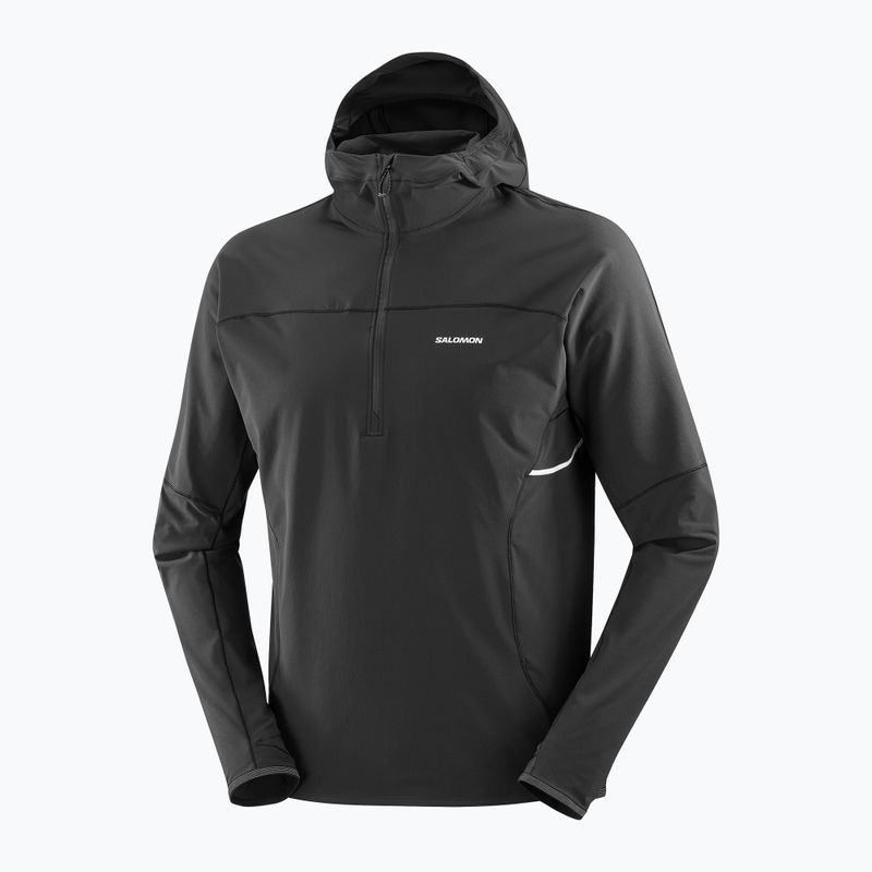 Pánská běžecká mikina Salomon Sense Aero Hybrid Half Zip Hooded deep black 7