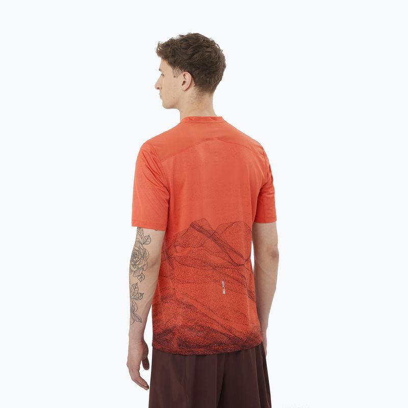 Pánské běžecké tričko Salomon S/Lab Ultra Tee Aop burnt sienna 2