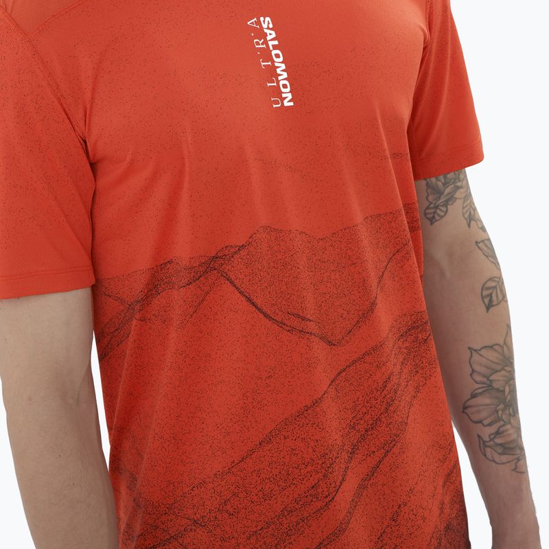 Pánské běžecké tričko Salomon S/Lab Ultra Tee Aop burnt sienna 3