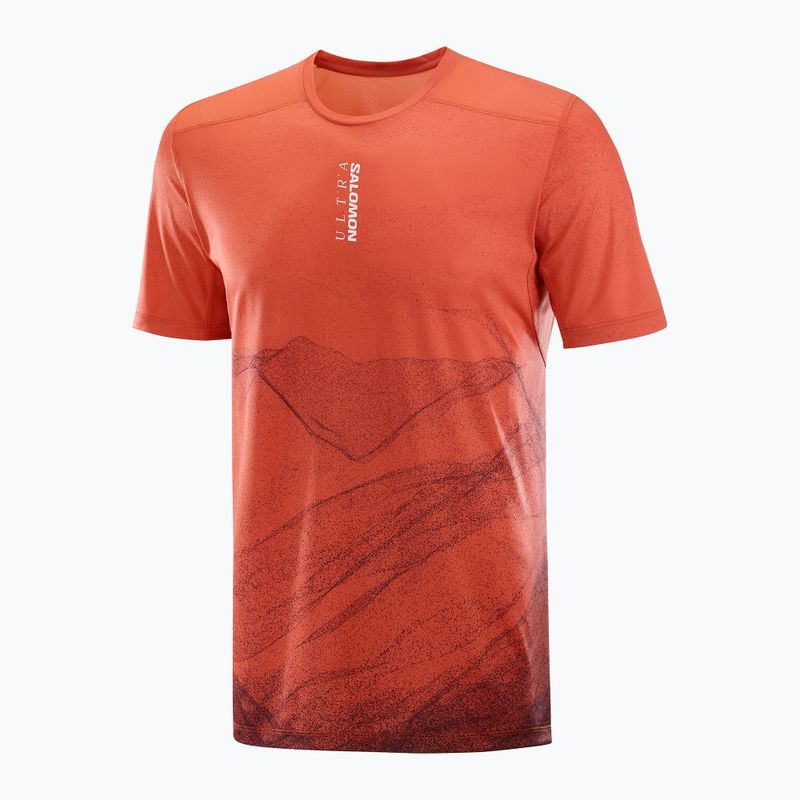 Pánské běžecké tričko Salomon S/Lab Ultra Tee Aop burnt sienna 4