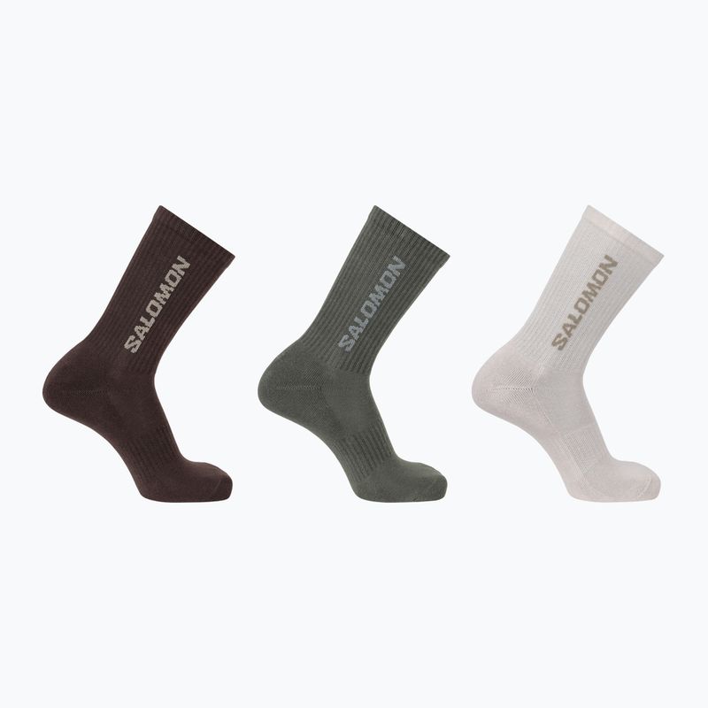 Ponožky Salomon Everyday Crew 3 pary silver cloud/sedona sage