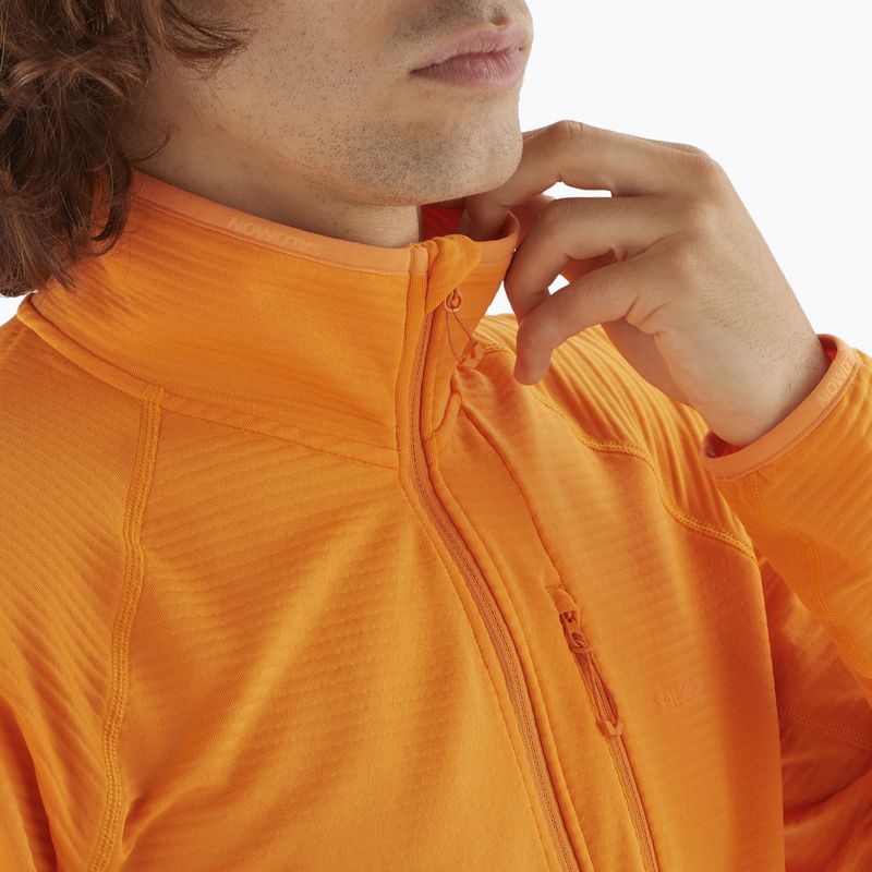 Pánská trekingová mikina Salomon Lightwarm Full Zip turmeric 3