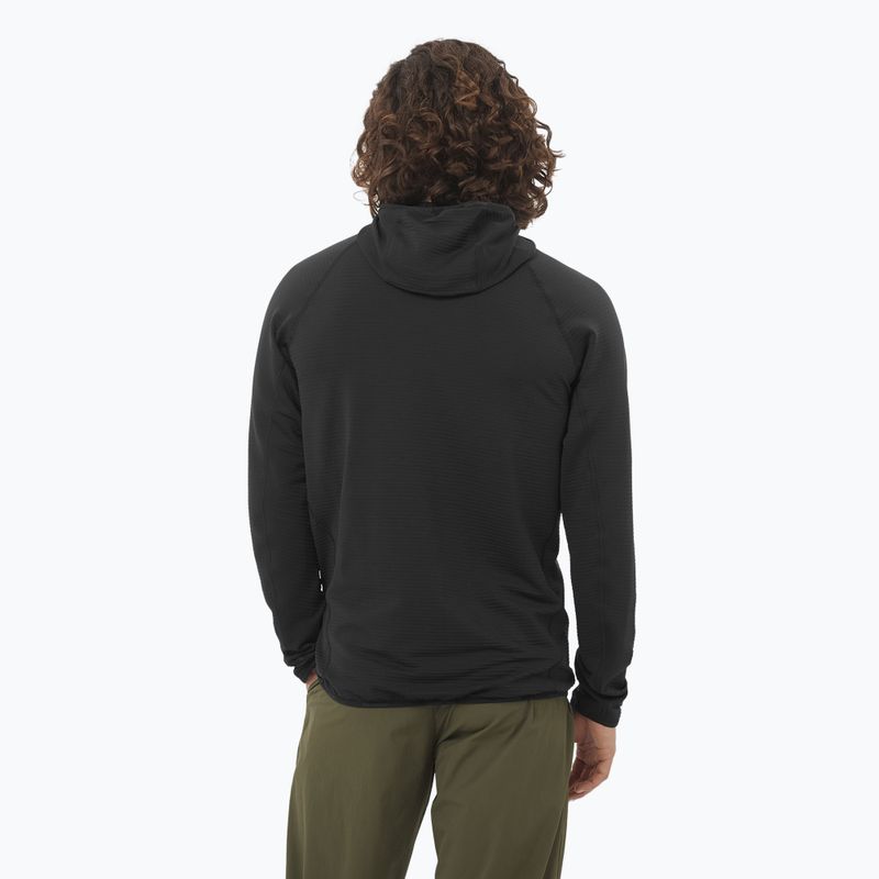 Pánská trekingová mikina Salomon Sntial Lightwarm Hybrid deep black 2