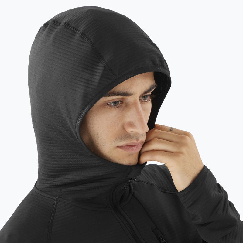 Pánská trekingová mikina Salomon Sntial Lightwarm Hybrid deep black 3