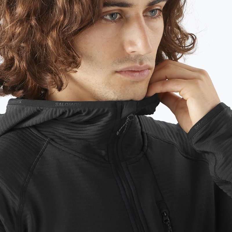 Pánská trekingová mikina Salomon Sntial Lightwarm Hybrid deep black 4