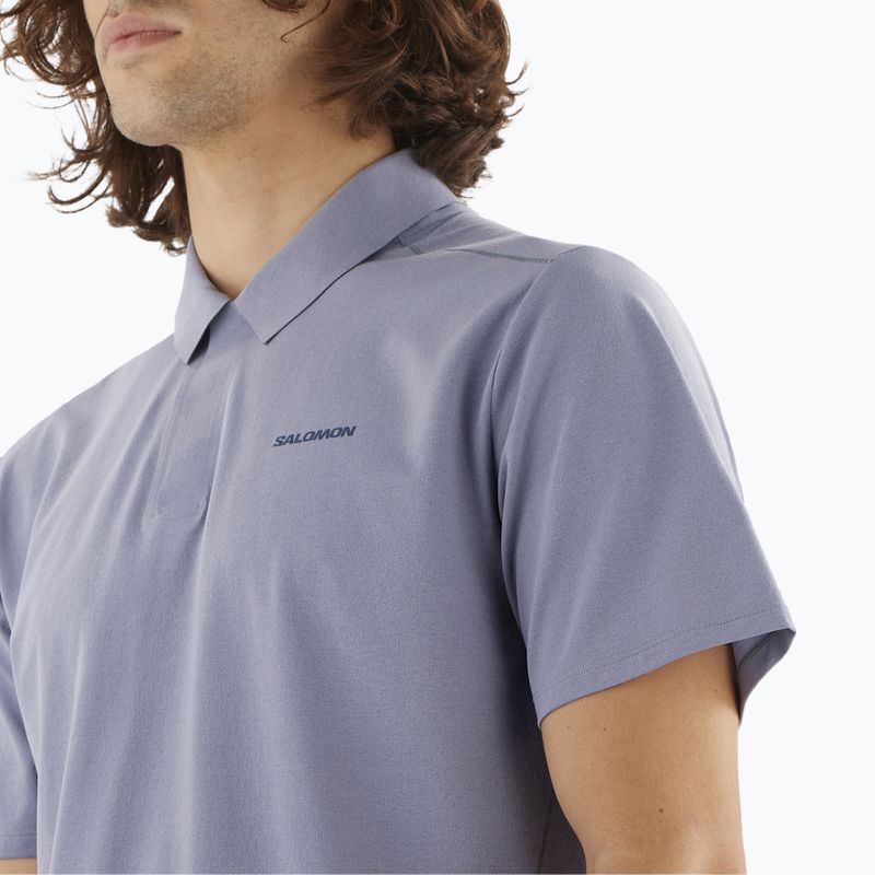 Pánské tričko Salomon Trackline Polo blue granite 3