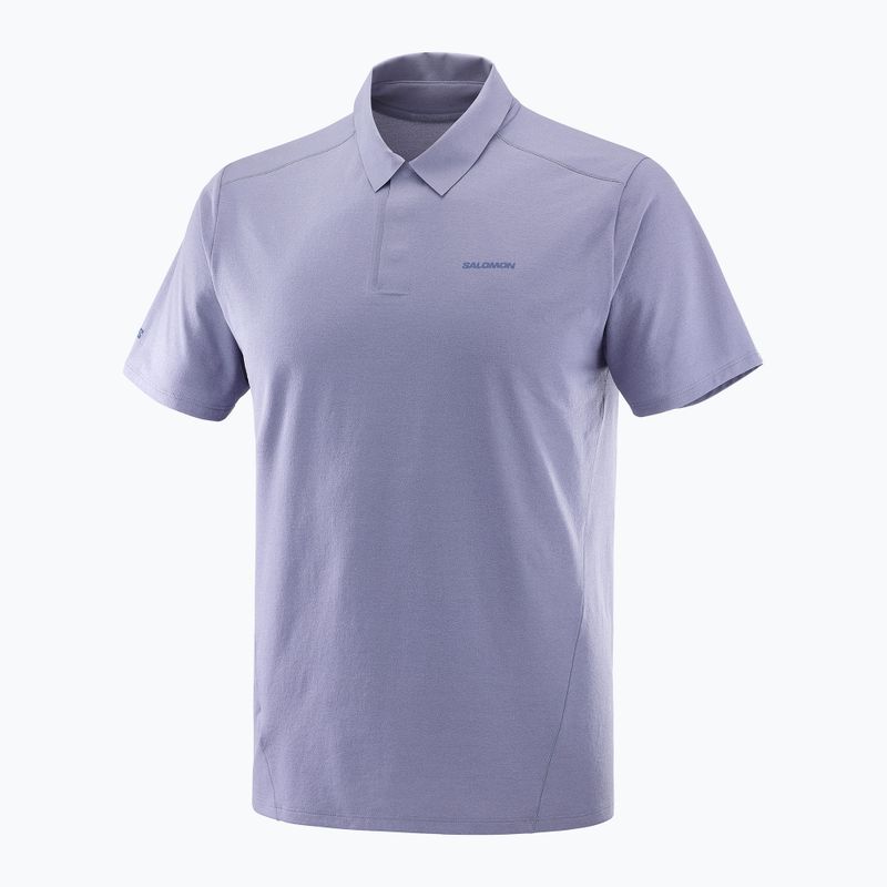Pánské tričko Salomon Trackline Polo blue granite 7
