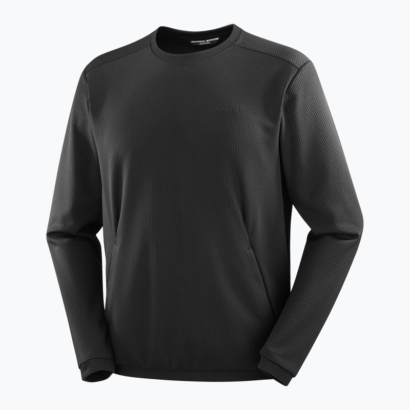 Pánská trekkingová mikina Salomon Motomesh Crewneck deep black 8