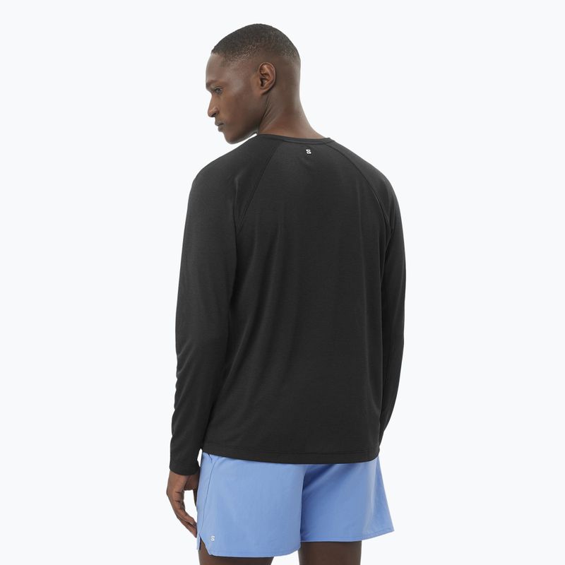 Pánské běžecké tričko longsleeve Salomon SHAKEout Core deep black 2