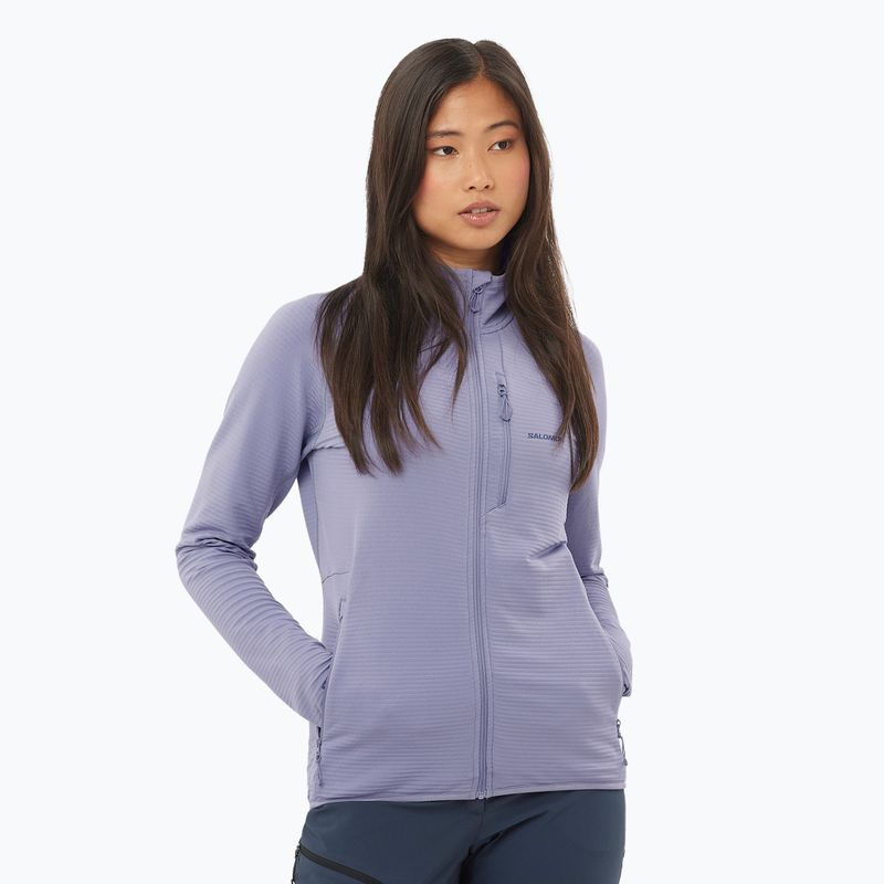 Dámská trekingová mikina Salomon Lightwarm Full Zip blue granite