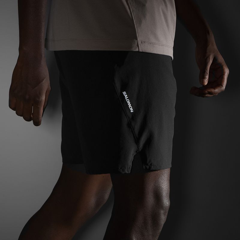 Pánské běžecké šortky Salomon Shakeout Core 2IN1 7" deep black 5