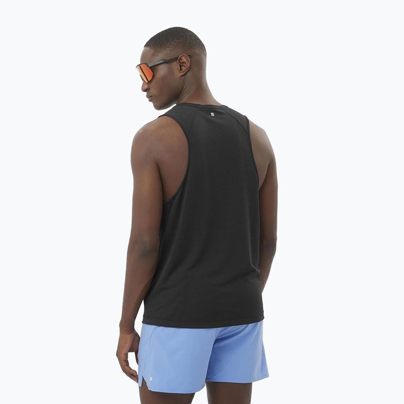 Pánské běžecké tílko Salomon Shakeout Core Tank deep black 2