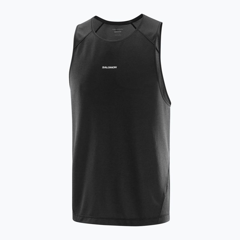 Pánské běžecké tílko Salomon Shakeout Core Tank deep black 4