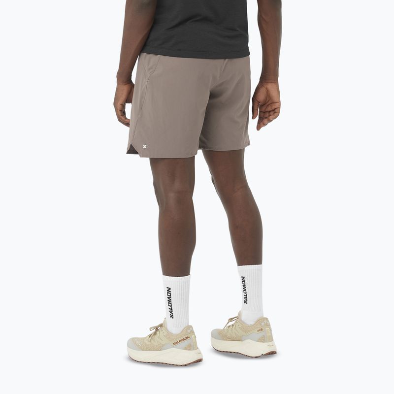 Pánské běžecké šortky Salomon Shakeout Core 2IN1 7" No Liner iron 2