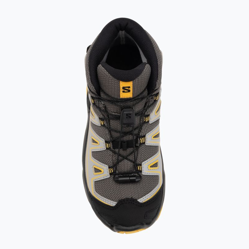 Dětské trekingové boty Salomon X Ultra Mid GTX castlerock/black/spicy/mustard 5