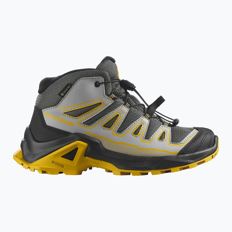Dětské trekingové boty Salomon X Ultra Mid GTX castlerock/black/spicy/mustard 8