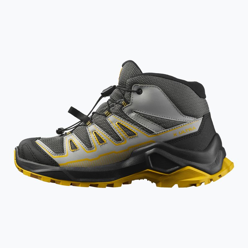 Dětské trekingové boty Salomon X Ultra Mid GTX castlerock/black/spicy/mustard 9
