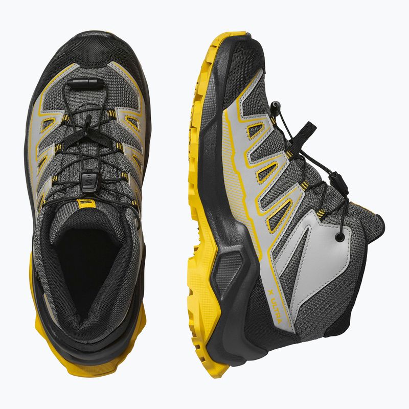 Dětské trekingové boty Salomon X Ultra Mid GTX castlerock/black/spicy/mustard 12