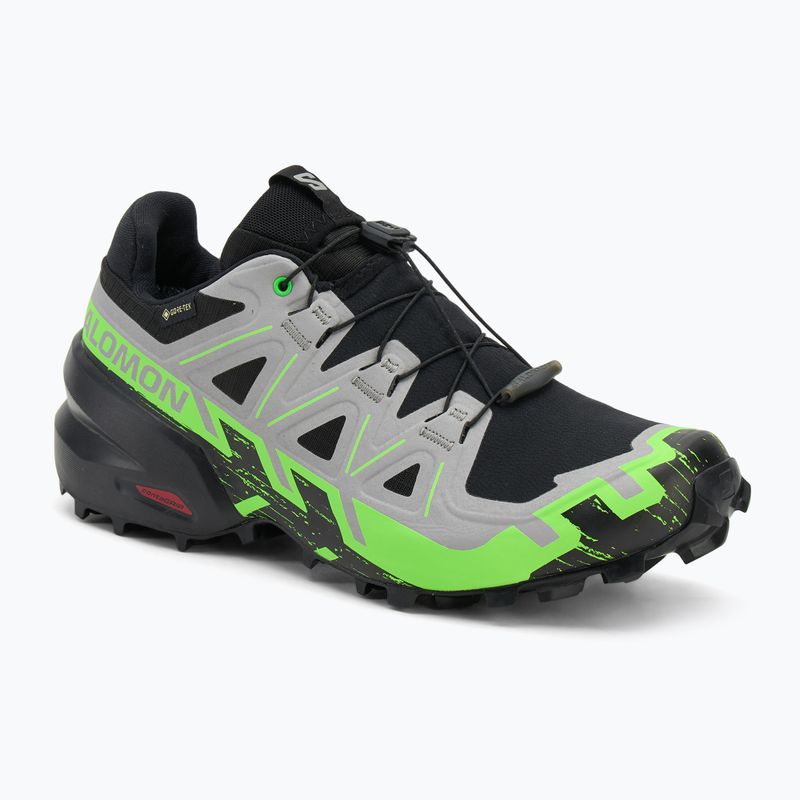 Pánské běžecké boty Salomon Speedcross 6 GTX black/alloy/green gecko