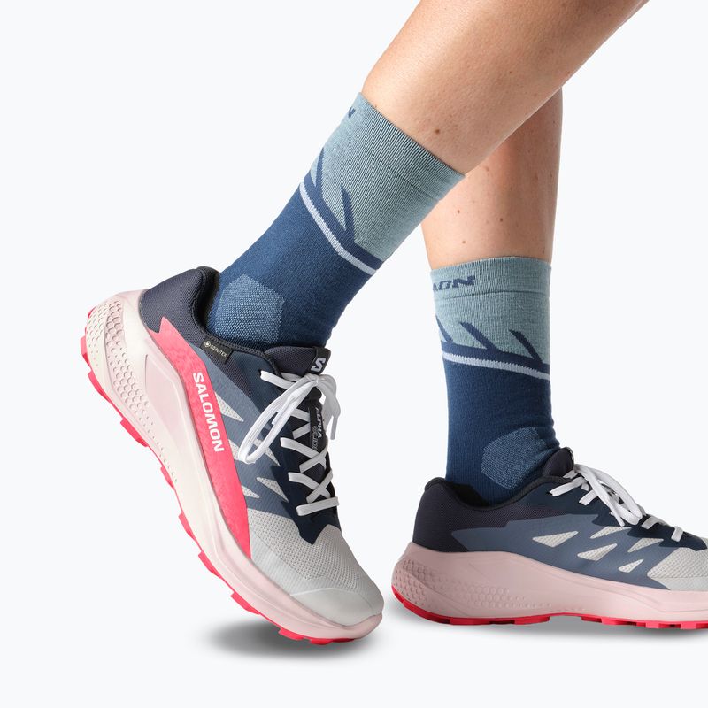 Dámské běžecké boty Salomon Alphaglide GTX lunar rock/blue night/rouge red 8