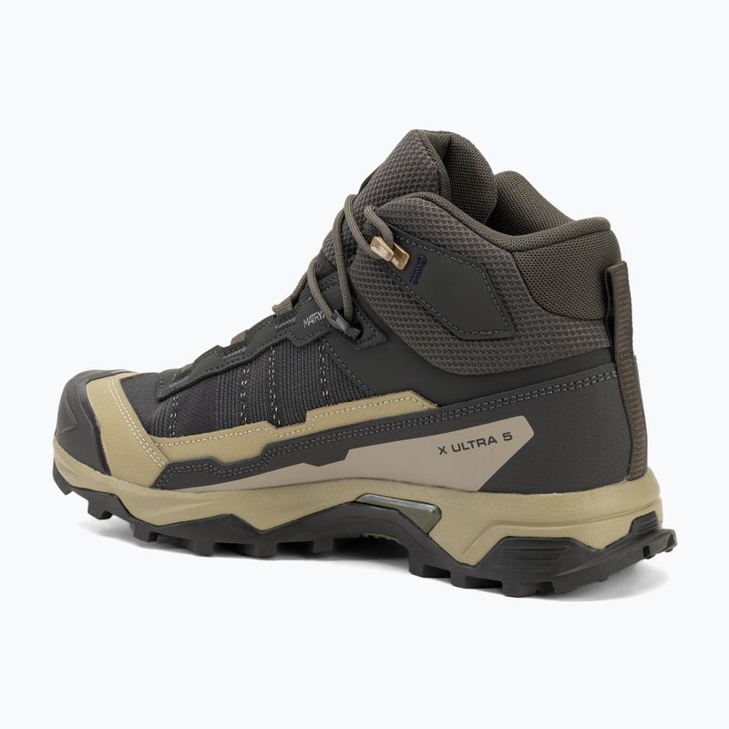 Pánské trekové boty Salomon X Ultra 5 MID GTX peat / gray green / blue nights 3