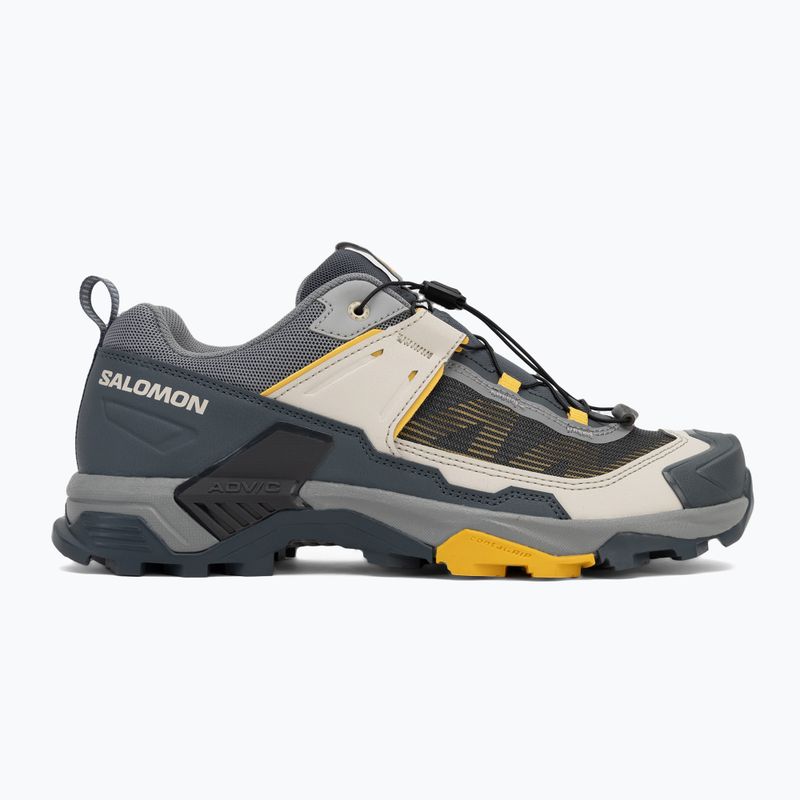 Pánská treková obuv Salomon X Ultra 5 monument / turbul / spicy mustard 2