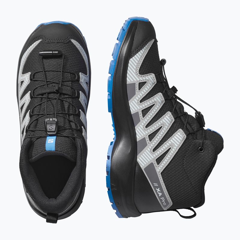 Dětské turistické boty Salomon XA PRO V8 MID WP black/monument /french blue 13