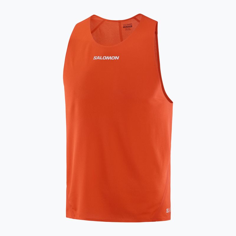 Pánské běžecké tílko Salomon S/Lab Speed Singlet flery red 4