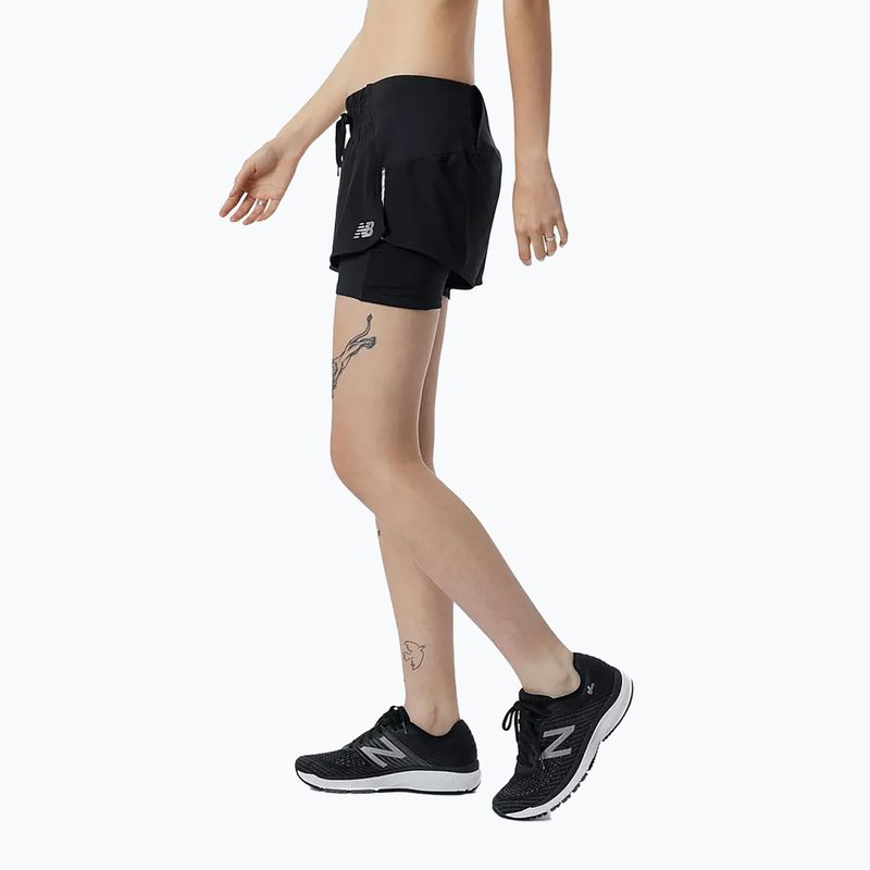 Dámské běžecké šortky New Balance Impact Run 2In1 černé WS21270BK 2