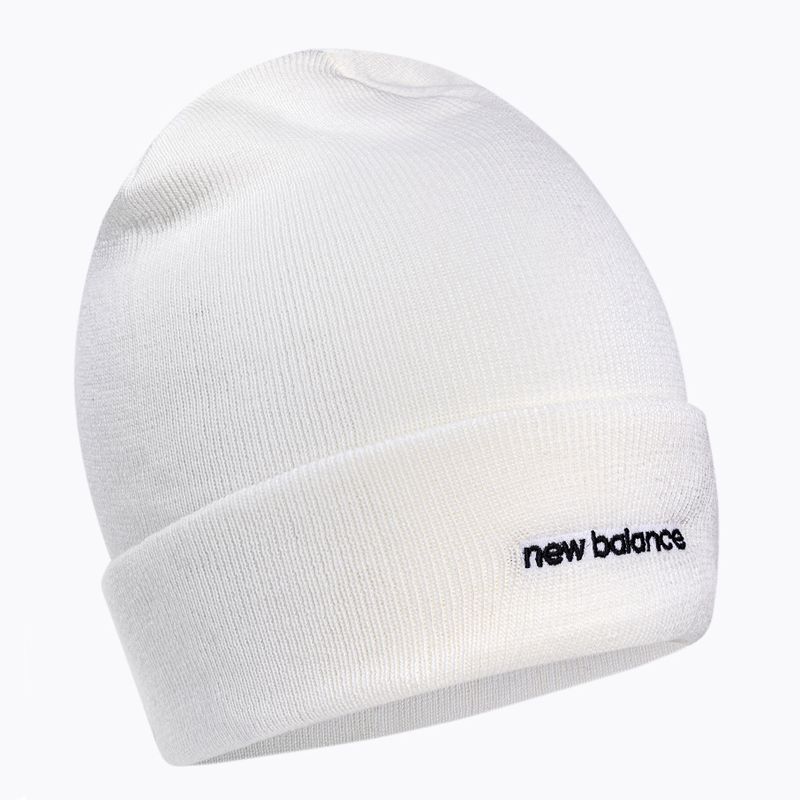 Dámská zimní čepice New Balance Knit Cuffed Beanie Embroider bílá NBLAH13032WT