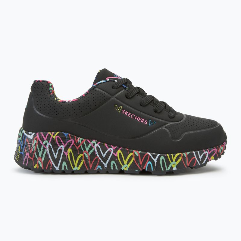 Dětské boty SKECHERS Uno Lite Lovely Luv black/multicolor 2