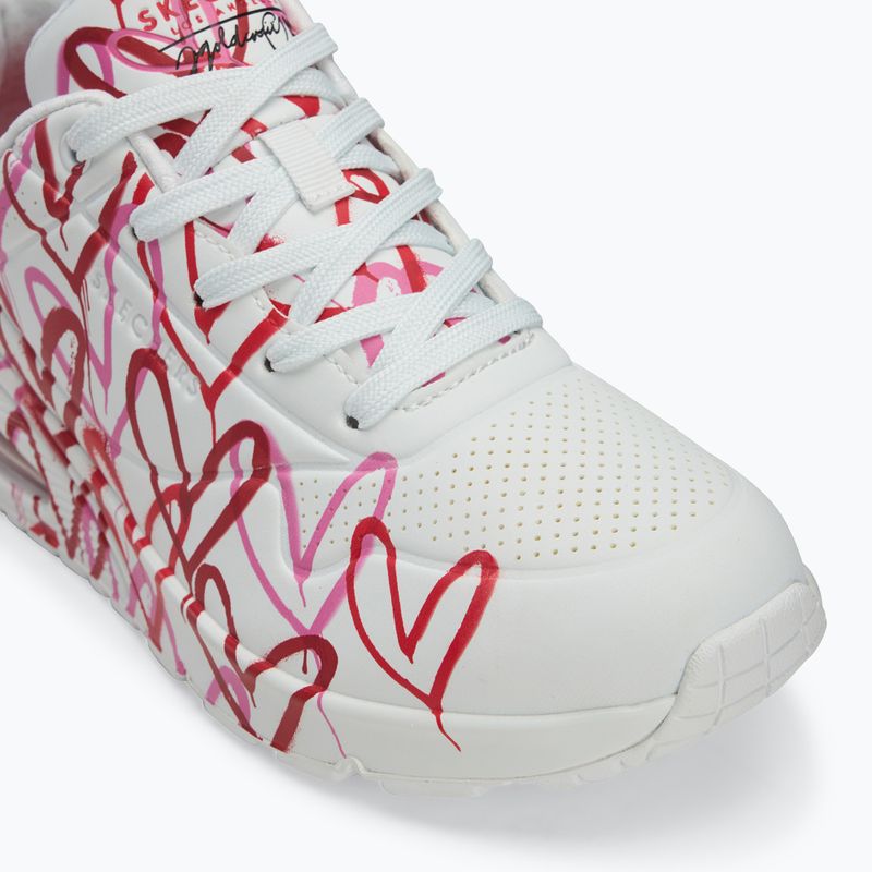 Dámské boty SKECHERS JGoldcrown Uno Spread The Love white/red/pink 7