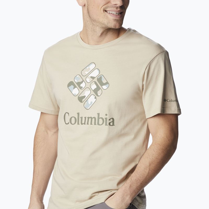 Pánské trekingové tričko  Columbia Rapid Ridge Graphic éžové 1888813273 3