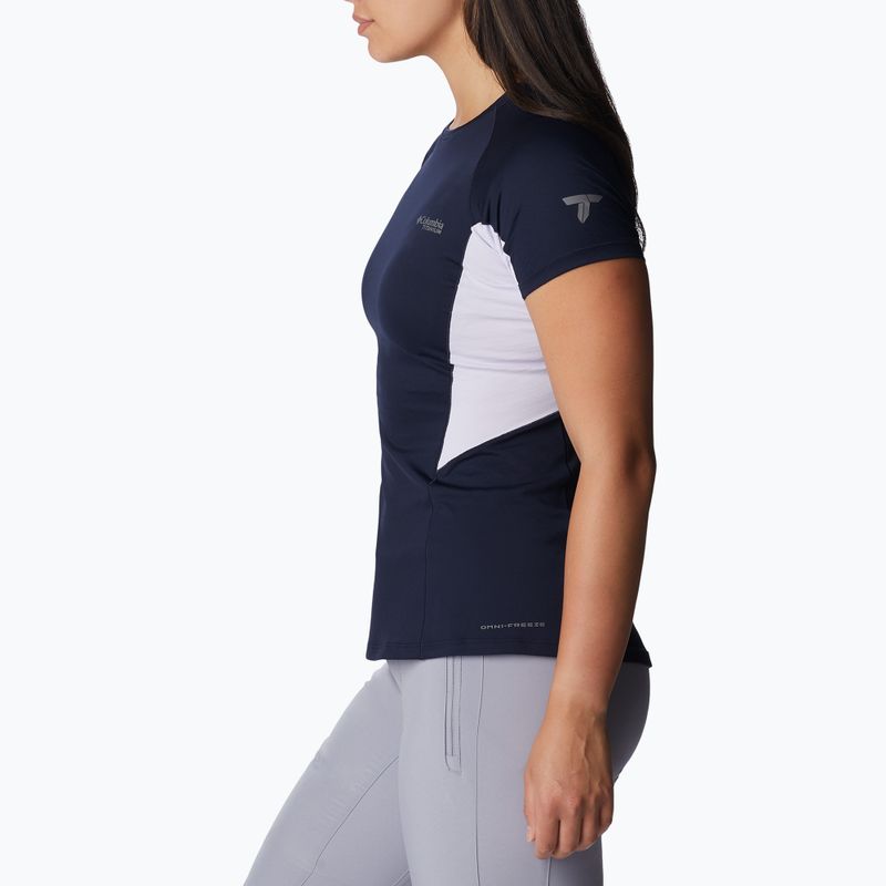 Dámské trekingové tričko Columbia Titan Pass Ice SS tmavě modré 1991921 3