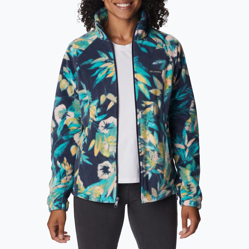 Dámská fleecová mikina Columbia Benton Springs Printed Fleece tmavě modro - modrá 2021771 3
