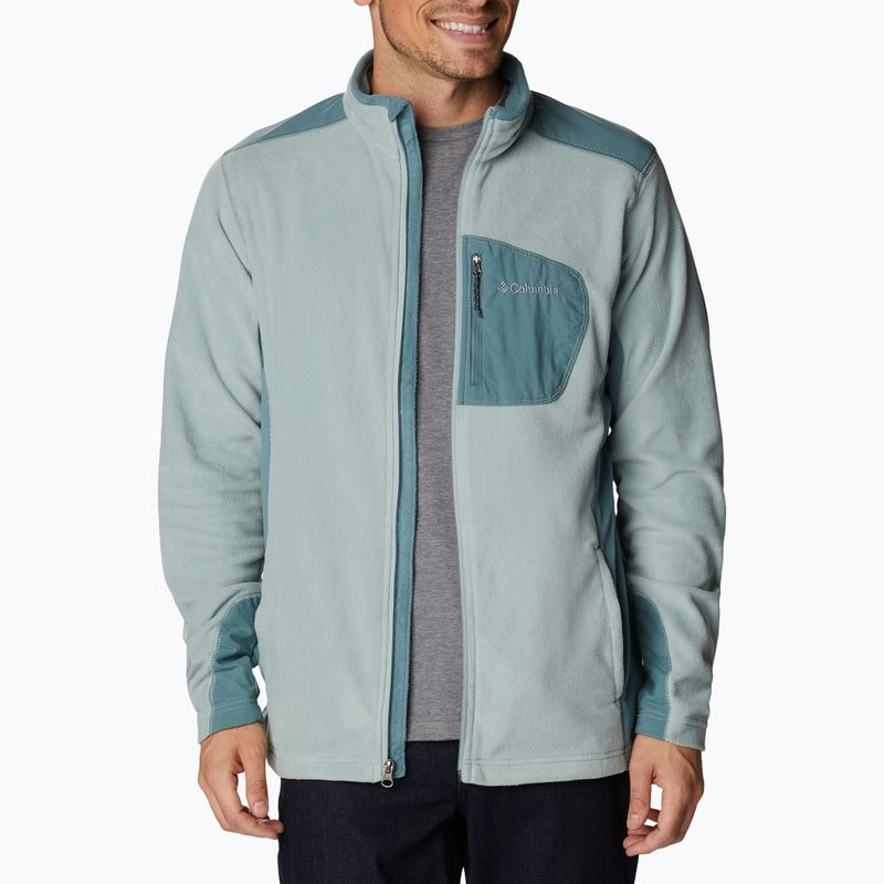 Pánská trekingová mikina Columbia Klamath Range Full Zip zelená 2013604