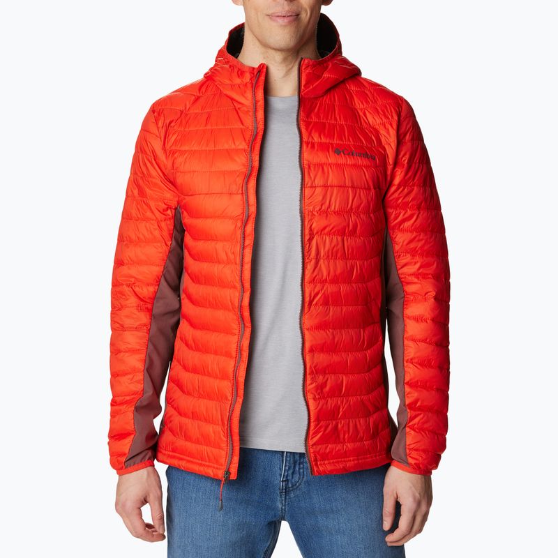 Pánská hybridní bunda Columbia Powder Pass Hooded červená 1773271839 3