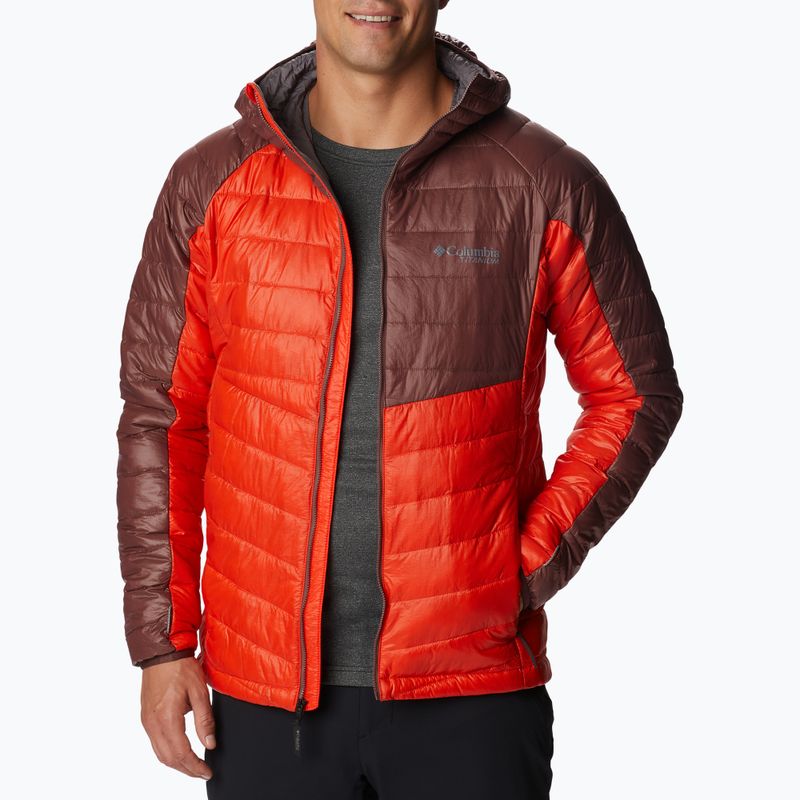 Pánská péřová bunda Columbia Platinum Peak Hooded červená 2008611839
