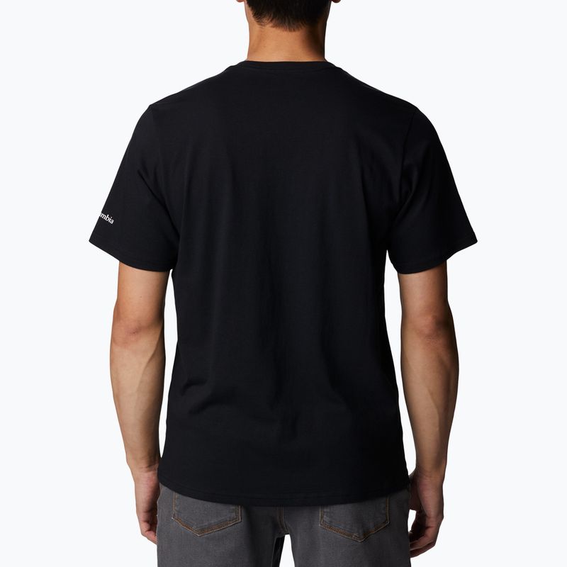 Pánské trekingové tričko  Columbia Rockaway River Graphic černé 2036401 2