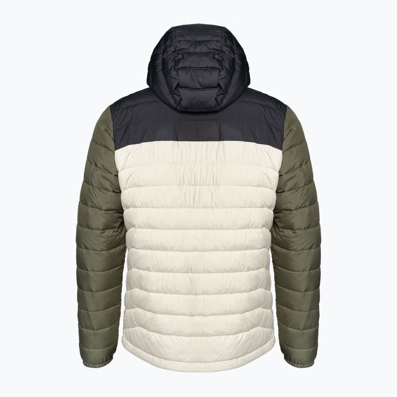 Pánská péřová bunda Columbia Powder Lite s kapucí dark stone/shark/stone green 9