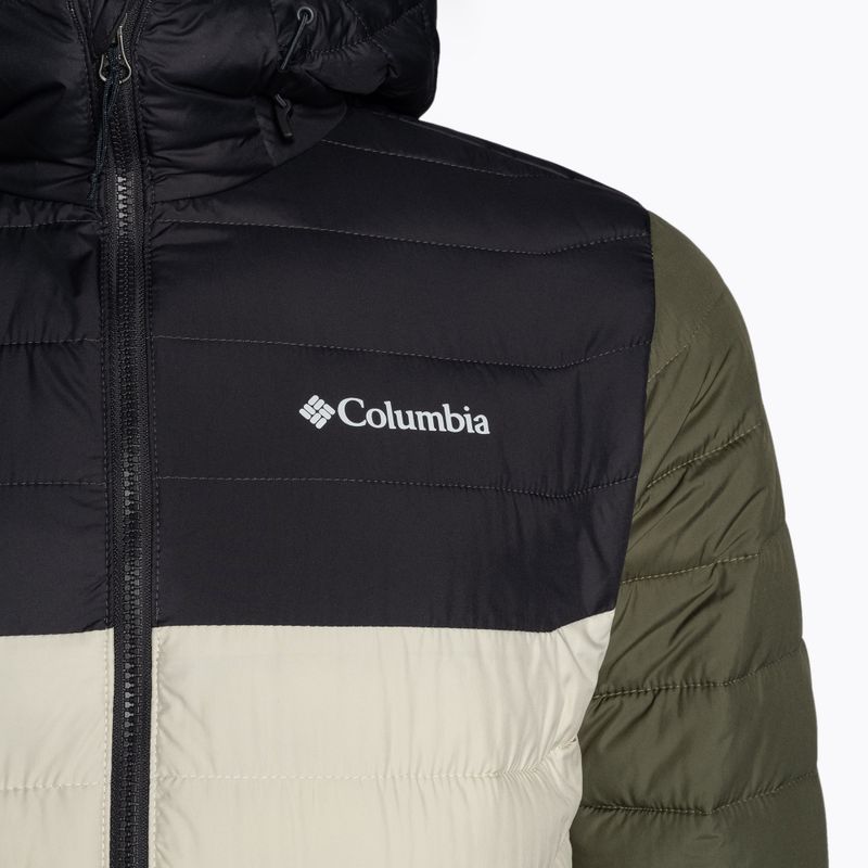 Pánská péřová bunda Columbia Powder Lite s kapucí dark stone/shark/stone green 10