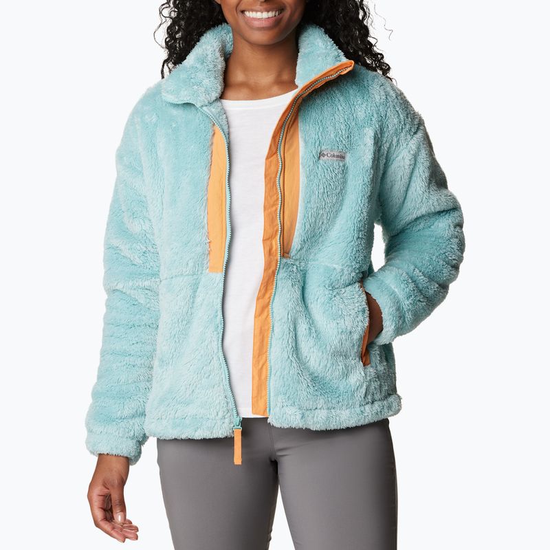 Columbia Boundless Discovery Sherpa dámská trekingová mikina aqua haze/sunset peach 4