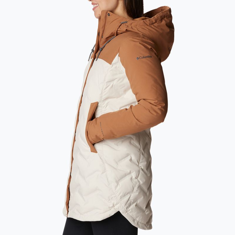 Columbia Mountain Croo II Mid Down dámská bunda chalk/camel brown 3