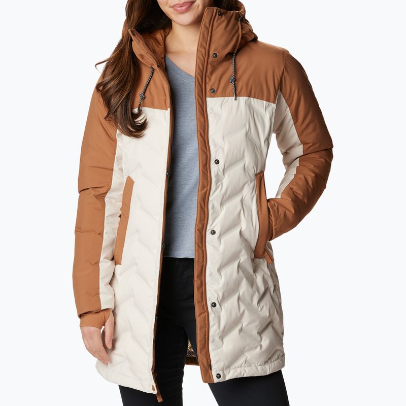 Columbia Mountain Croo II Mid Down dámská bunda chalk/camel brown 4