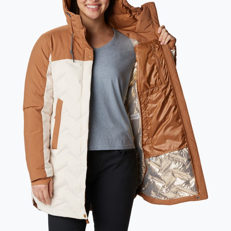 Columbia Mountain Croo II Mid Down dámská bunda chalk/camel brown 5
