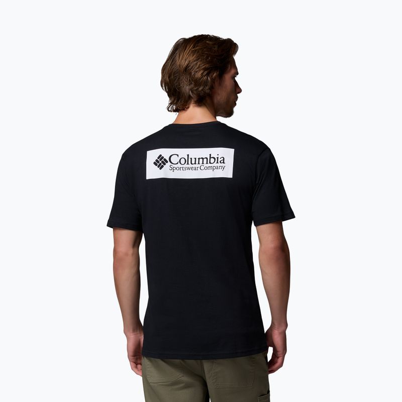 Pánské trekingové tričko Columbia North Cascades black/csc box logo 3