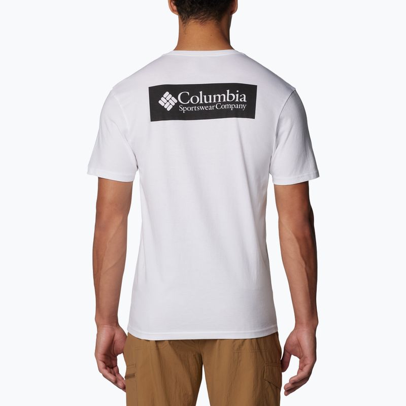 Pánské trekingové tričko Columbia North Cascades white/csc box logo 2