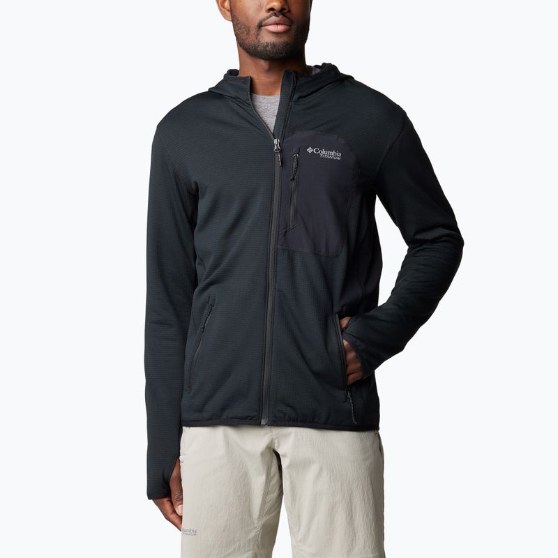 Pánská fleecová mikina Columbia Triple Canyon Grid black/black