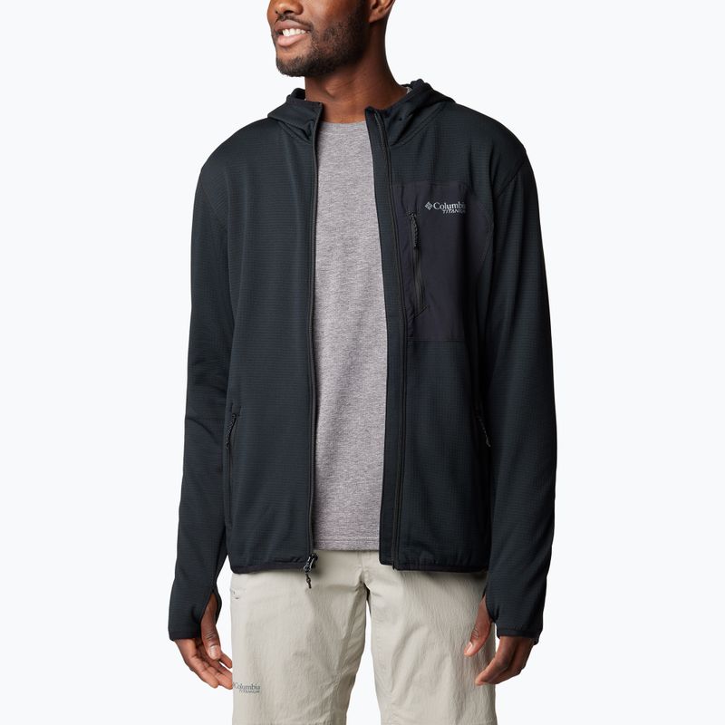 Pánská fleecová mikina Columbia Triple Canyon Grid black/black 2