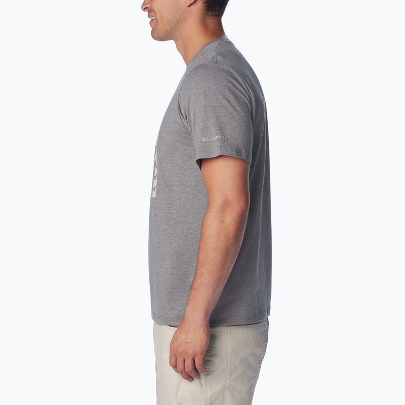 Columbia pánské trekové tričko Sun Trek Short city grey heather/simple gorge 4